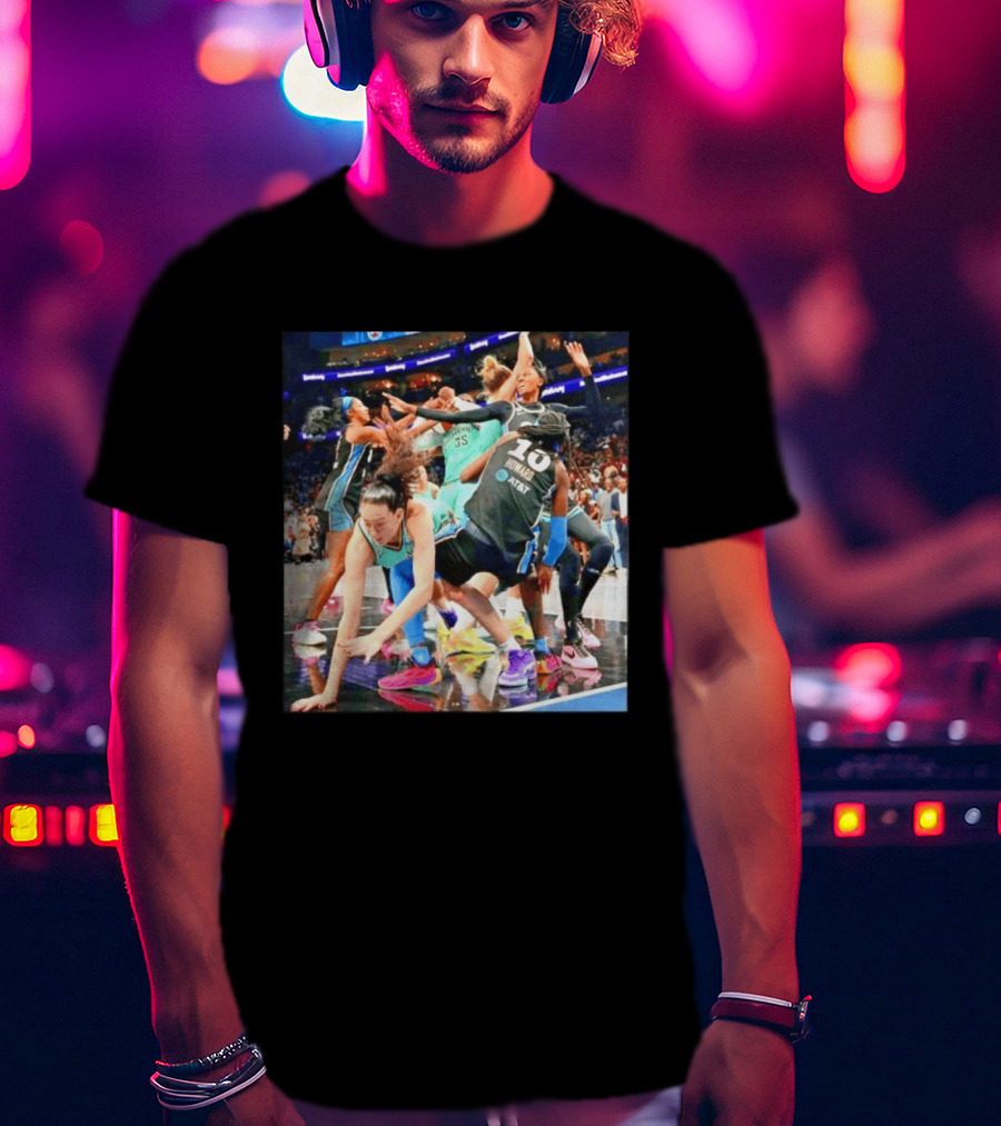 WNBA Action Howard 10 Brooklyn 35 AT&T Basketball Game T-Shirt