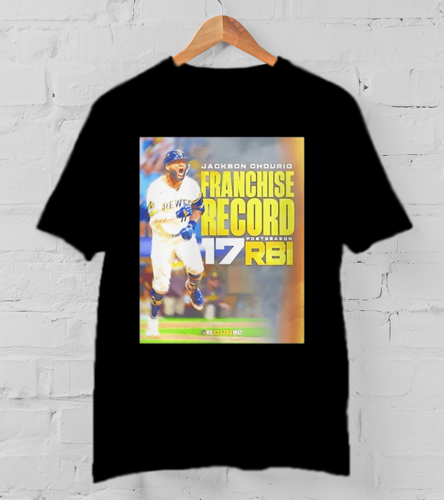 Jackson Chourio Franchise Record 17 RBI Postseason Milwaukee Brewers T-Shirt