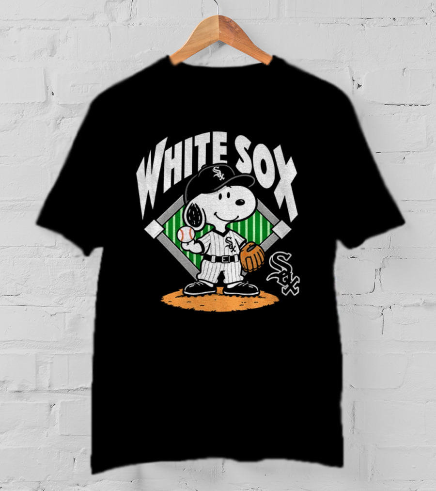Snoopy Baseball White Sox October Chicago MLB T-Shirt