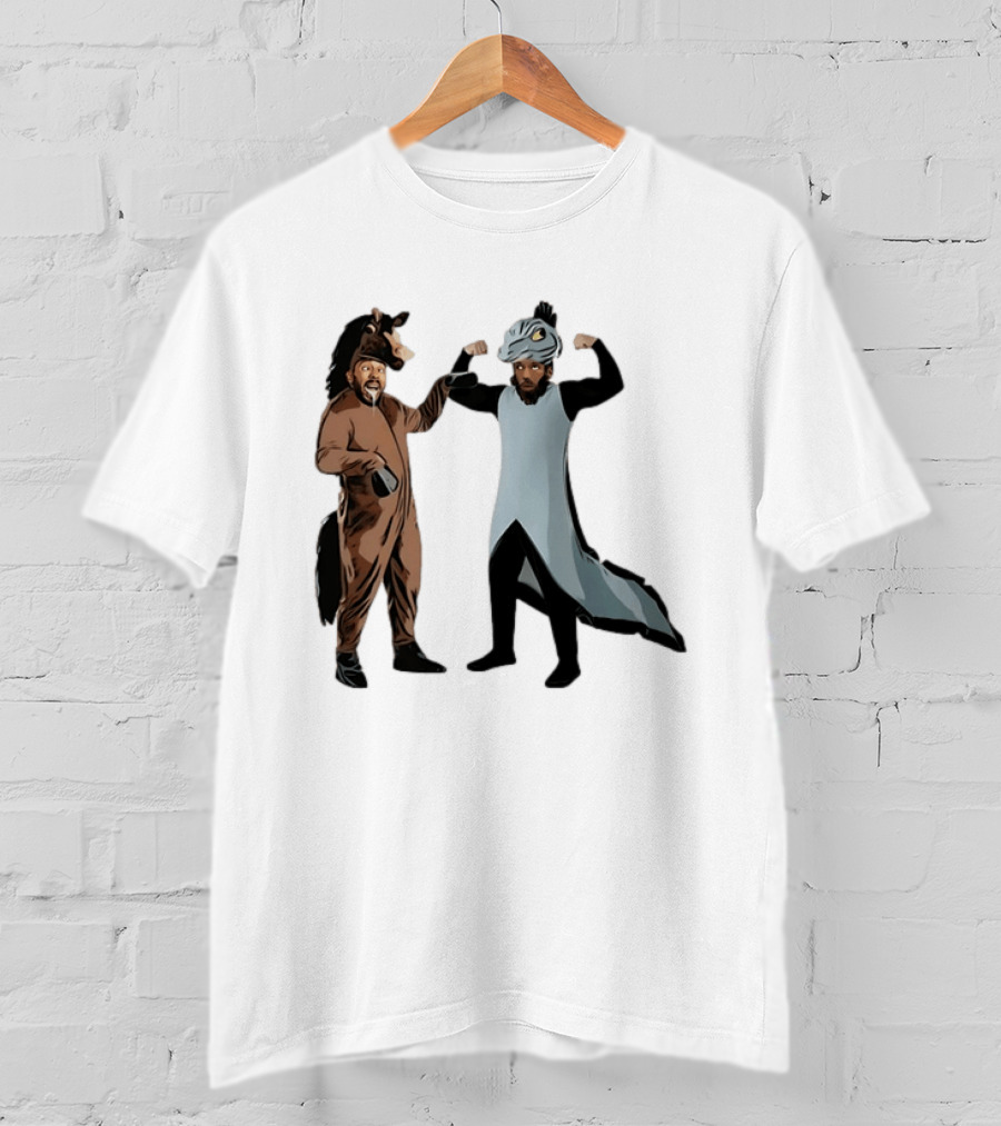 James Harden Joel Embiid Horse And Dinosaur Costumes Basketball Duo T-Shirt