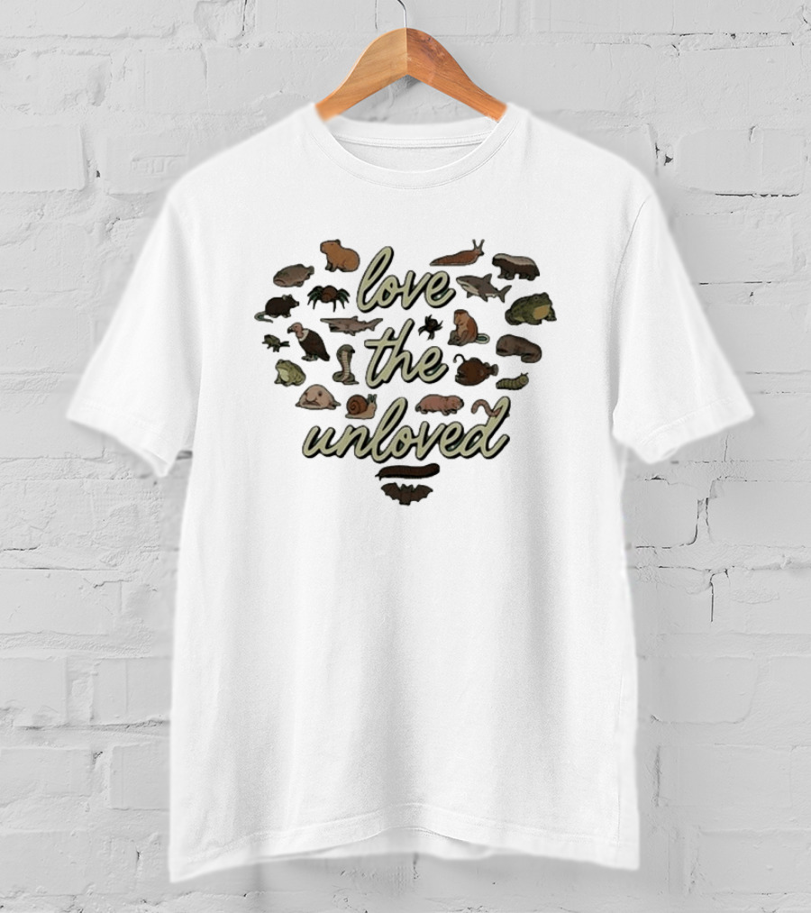 Love The Unloved Animal Heart Collage Wildlife T-Shirt