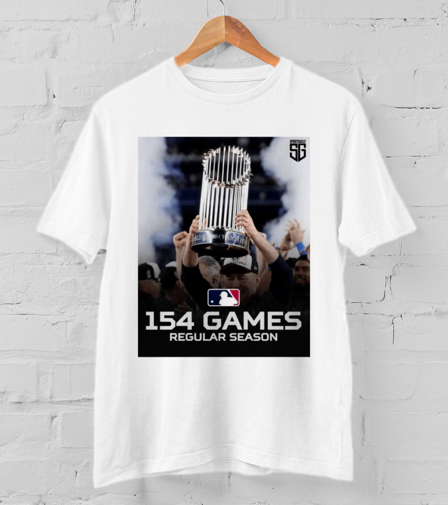 MLB 154 Games Regular Season World Series Champions Trophy T-Shirt