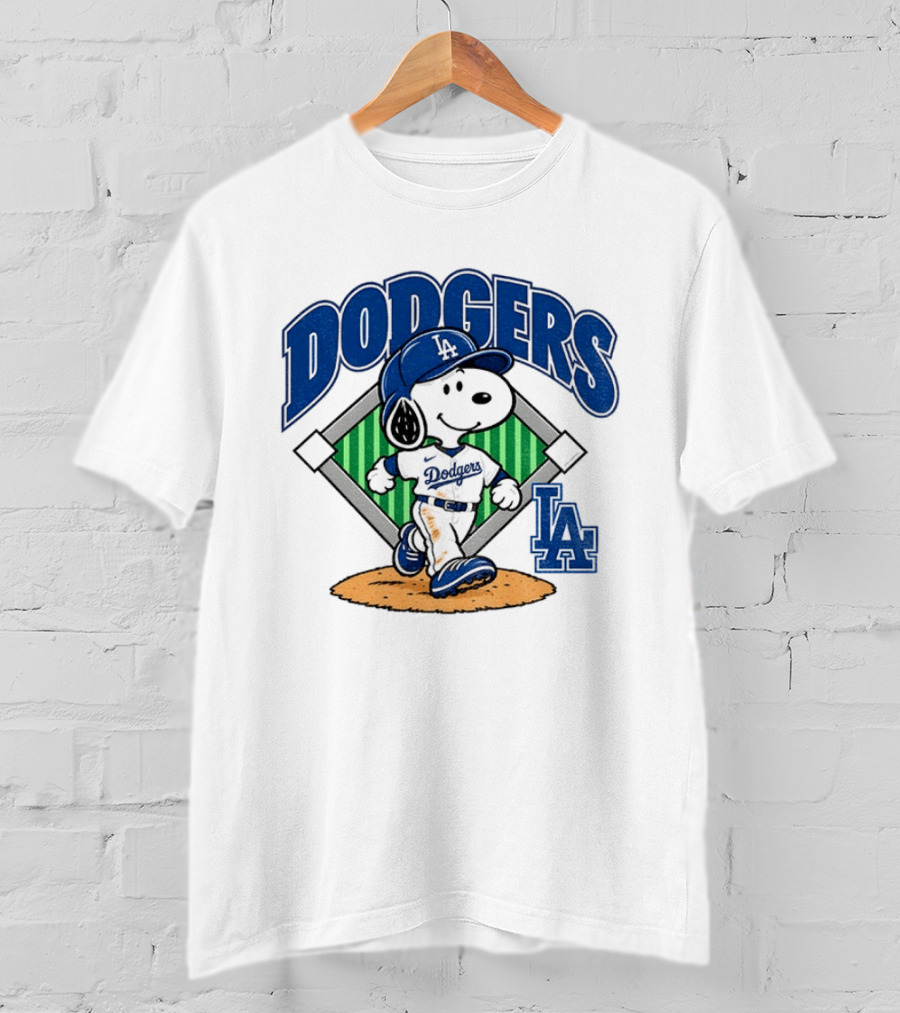 Snoopy Baseball Los Angeles Dodgers MLB Take October T-Shirt