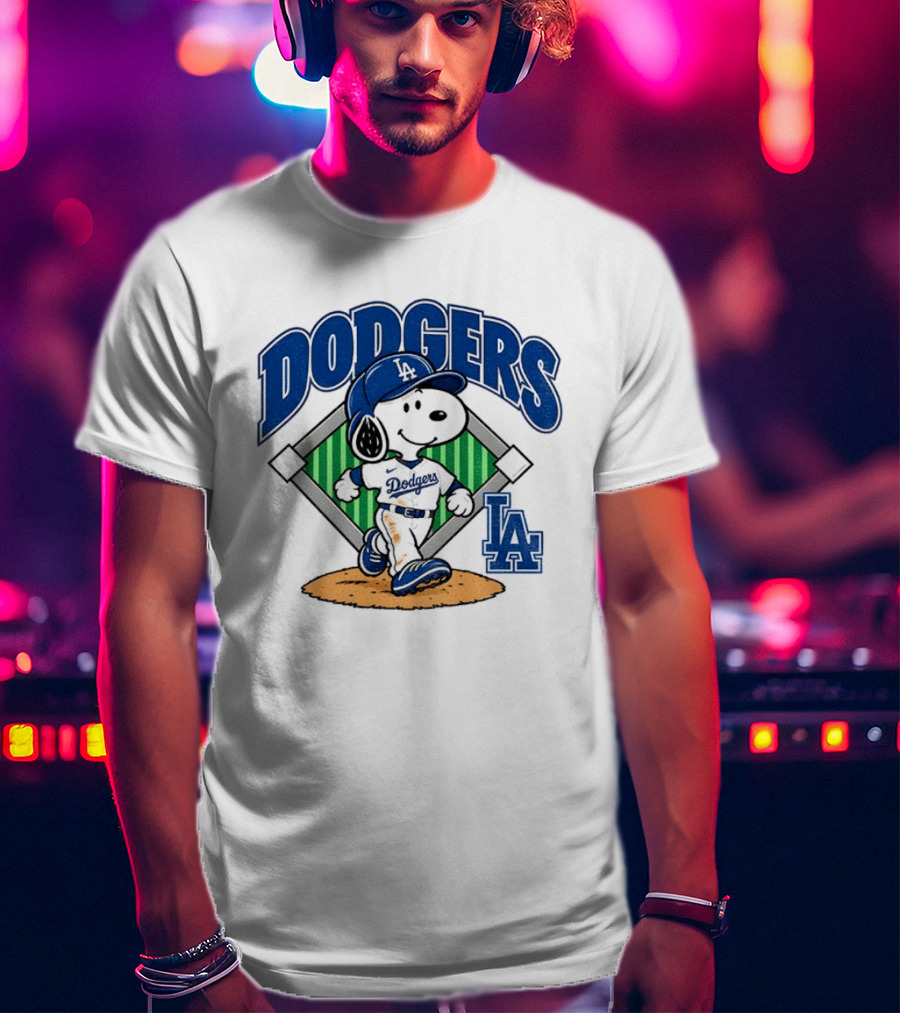 Snoopy Baseball Los Angeles Dodgers MLB Take October T-Shirt
