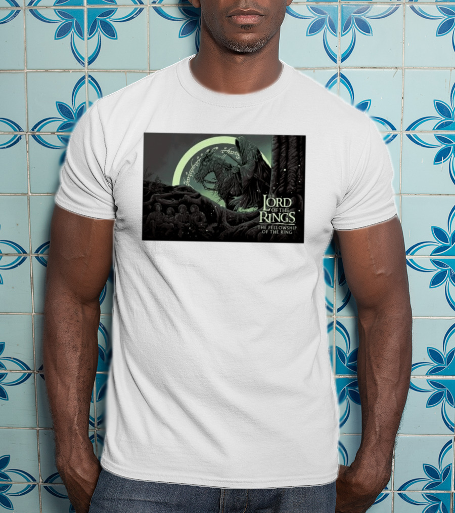 The Lord Of The Rings The Fellowship Of The Ring Nazgûl And Hobbits Scene T-Shirt
