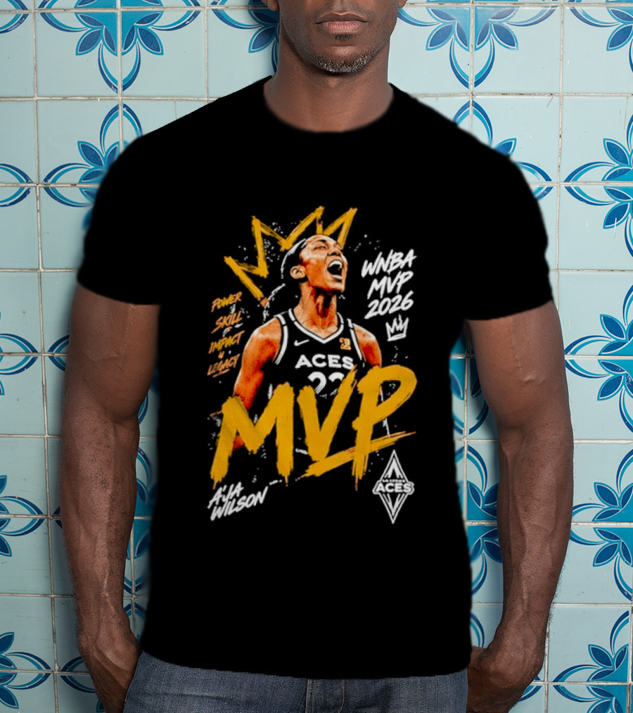 A'ja Wilson Las Vegas Aces MVP WNBA 2026 Power Skill Impact Legacy T-Shirt