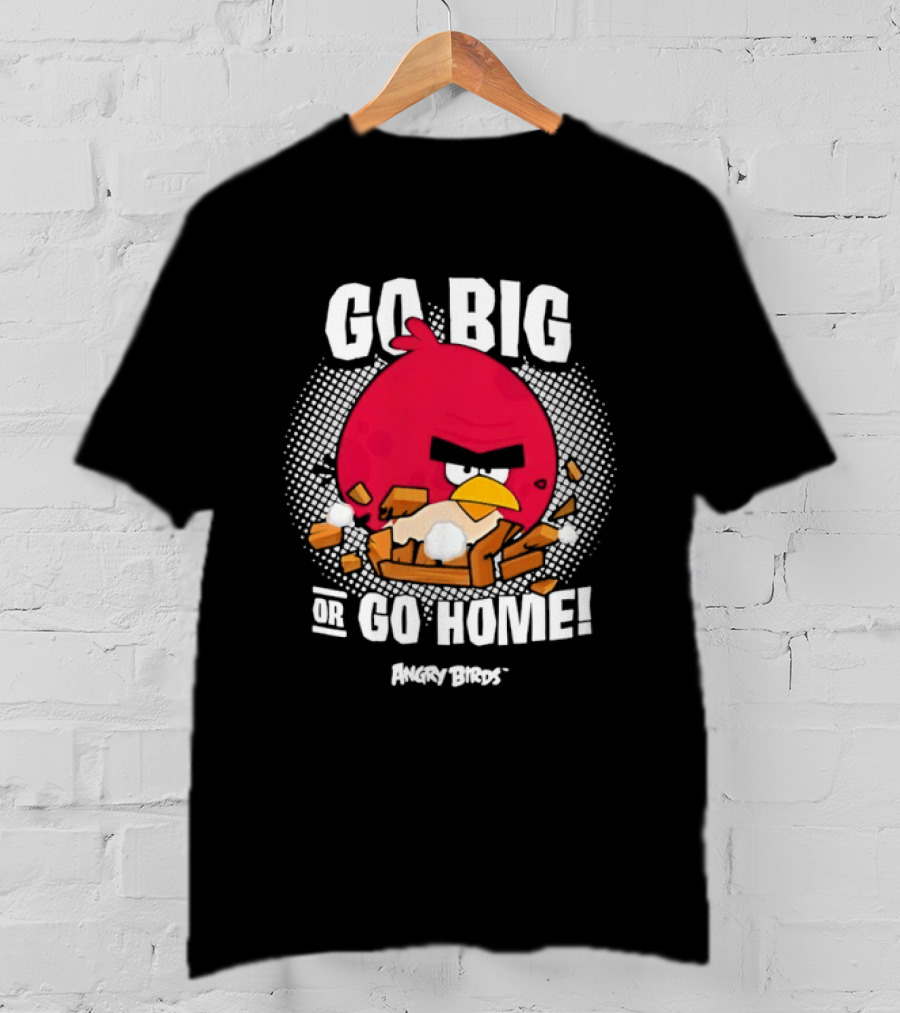 Angry Birds Go Big Or Go Home Red Bird Gaming T-Shirt