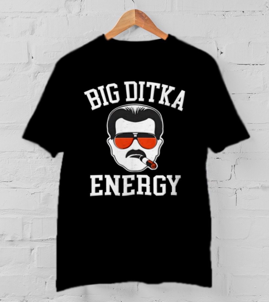 Big Ditka Energy Mike Ditka Coach Face Sunglasses Cigar Chicago Bears Football T-Shirt