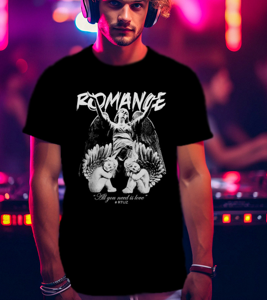 Romance All You Need Is Love Angel Cherub Rfuz T-Shirt