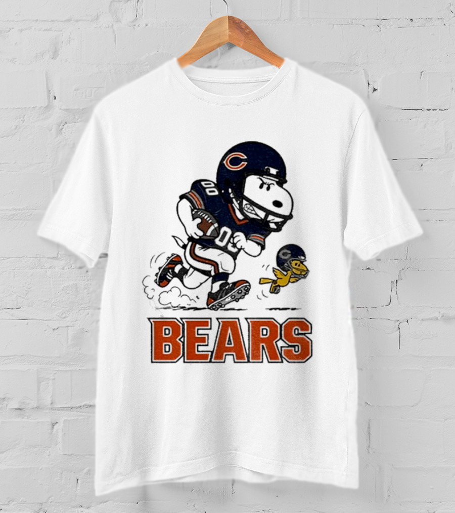Chicago Bears Snoopy And Woodstock Football Team Fan T-Shirt