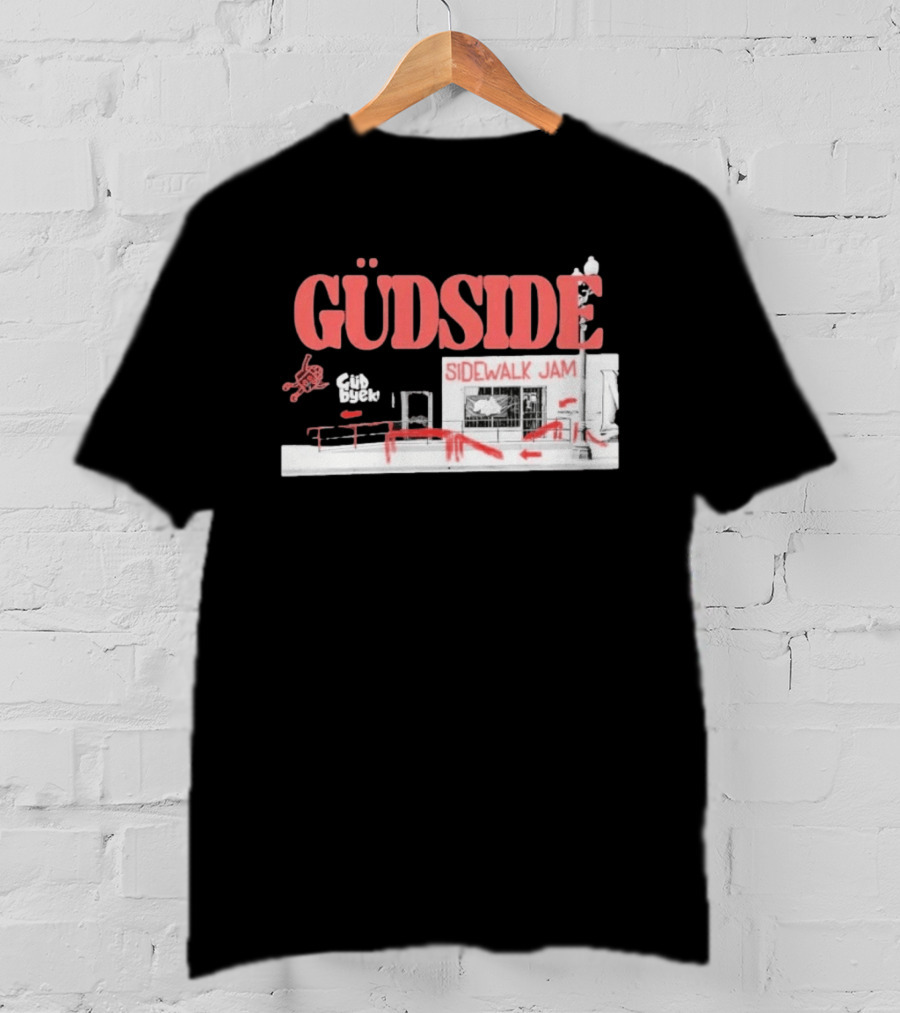 Güdside Sidewalk Jam Güd Byek Skateboard Street T-Shirt