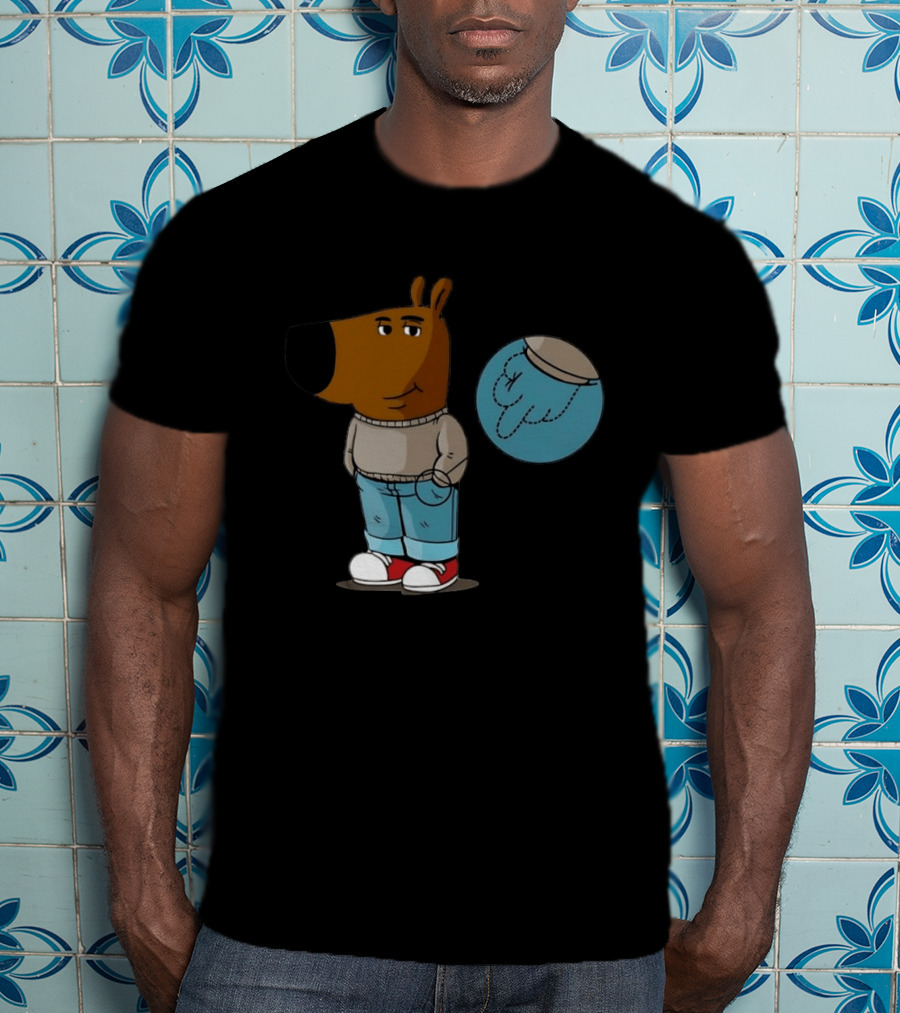 Chill Guy Middle Finger Bear Sweater Jeans Casual T-Shirt