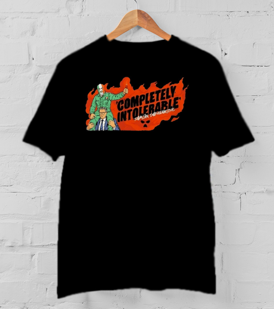 Completely Intolerable Iømlán Døfhulaingthe Flame Background Masked Man Suit And Tie T-Shirt