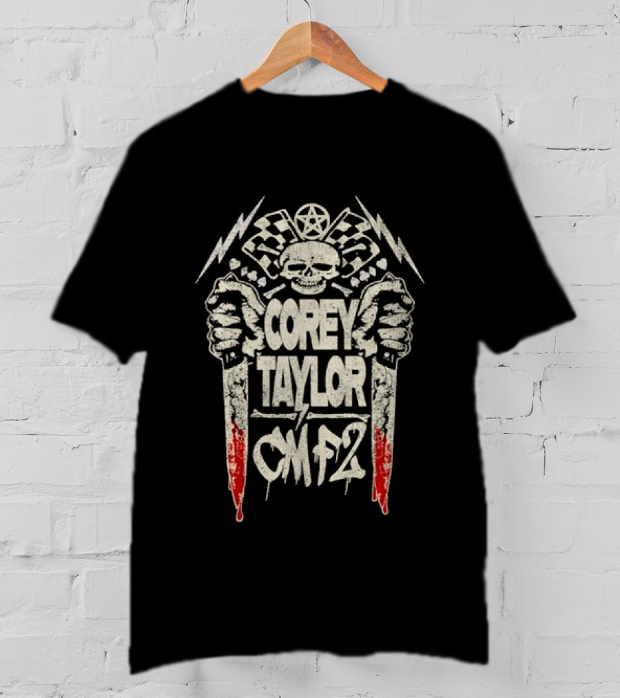 Corey Taylor CMF2 Distressed Skull Lightning Hands T-Shirt