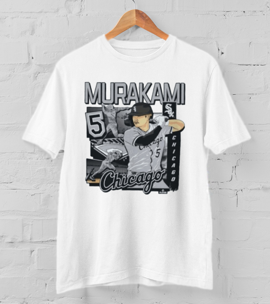 Murakami 5 Chicago White Sox Baseball Collage T-Shirt
