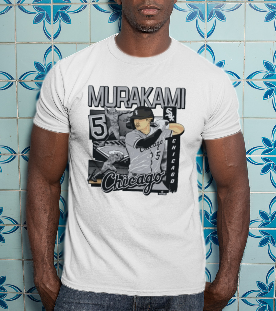 Murakami 5 Chicago White Sox Baseball Collage T-Shirt