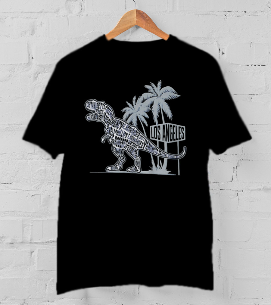 Los Angeles Dodgers Dinosaur Names Palm Trees T-Shirt