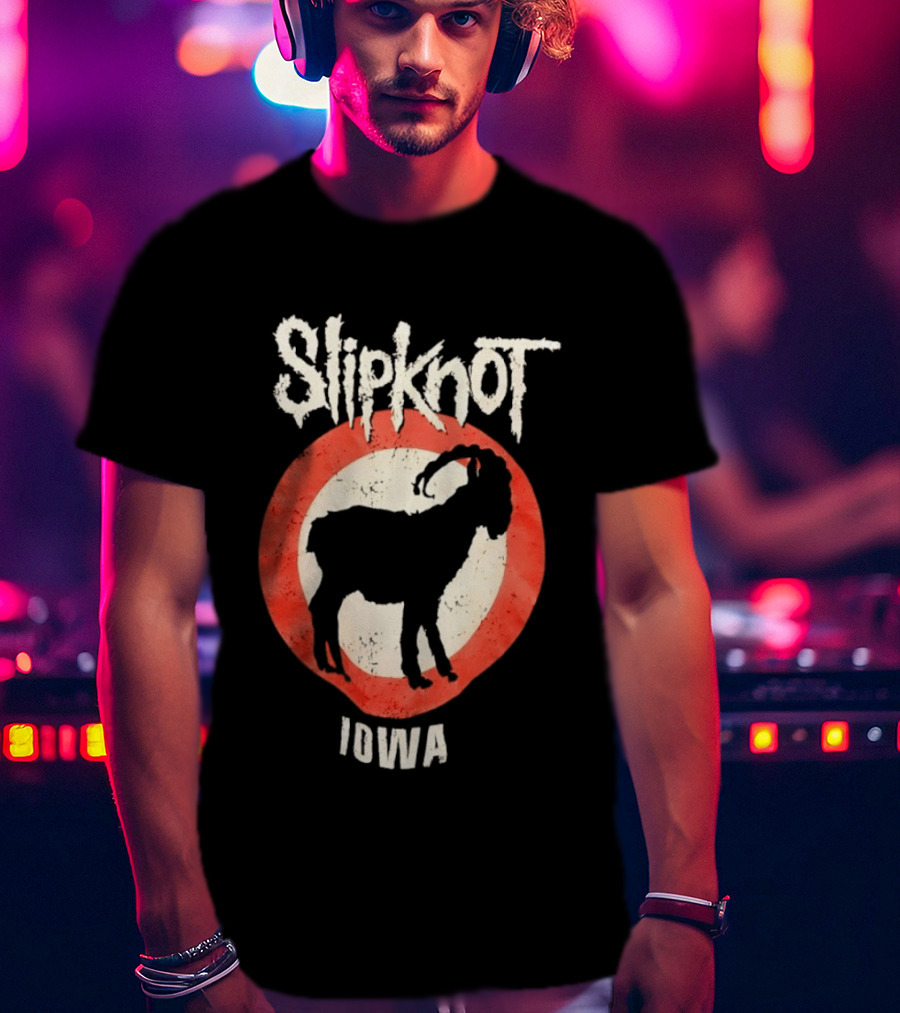 Slipknot Iowa Distressed Goat Heavy Metal T-Shirt