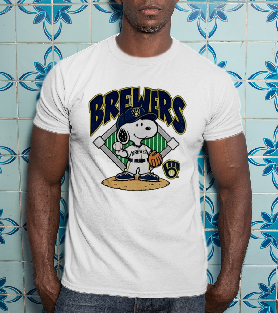 Brewers Snoopy Baseball Take October Milwaukee MLB T-Shirt