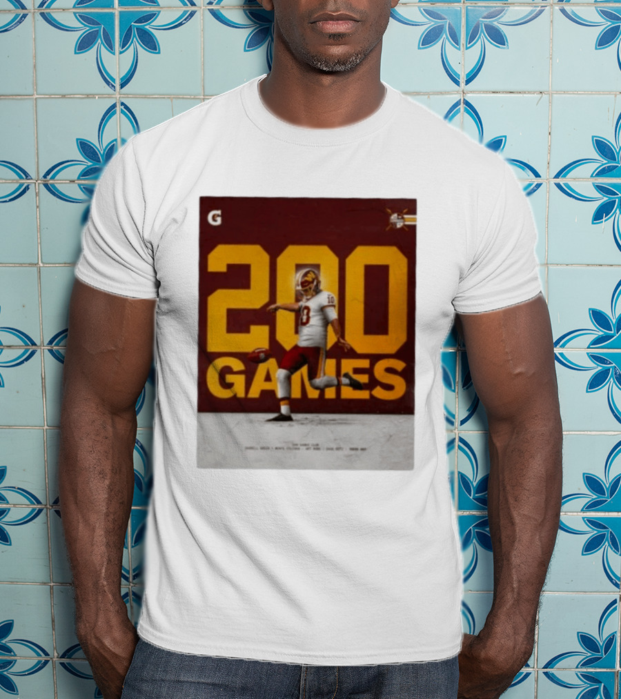 200 Games Tress Way 200 Games Club Washington Commanders T-Shirt
