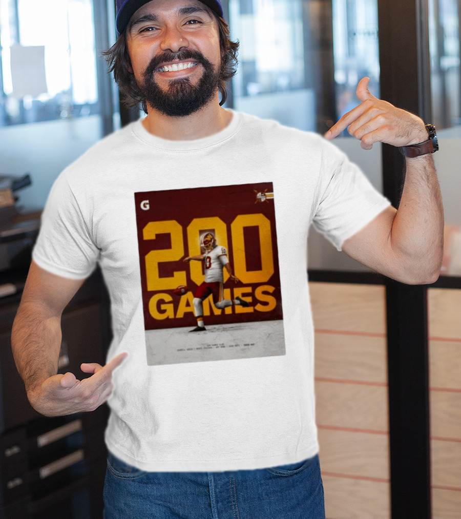 200 Games Tress Way 200 Games Club Washington Commanders T-Shirt