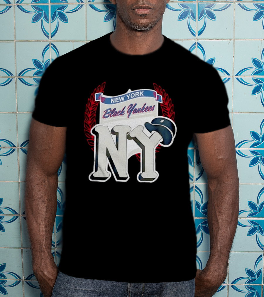 New York Black Yankees NY Negro Leagues History Emblem With Cap T-Shirt