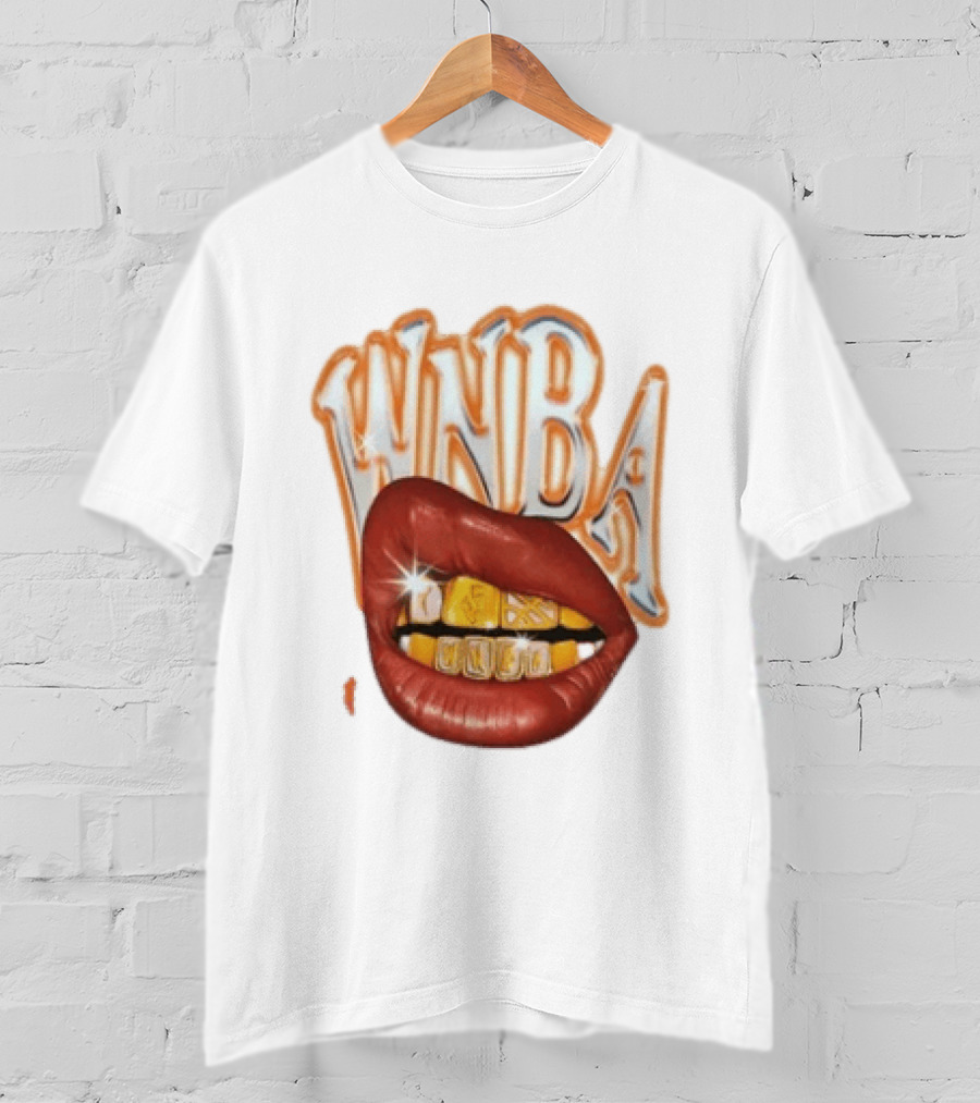 WNBA Lips Gold Grillz Basketball T-Shirt