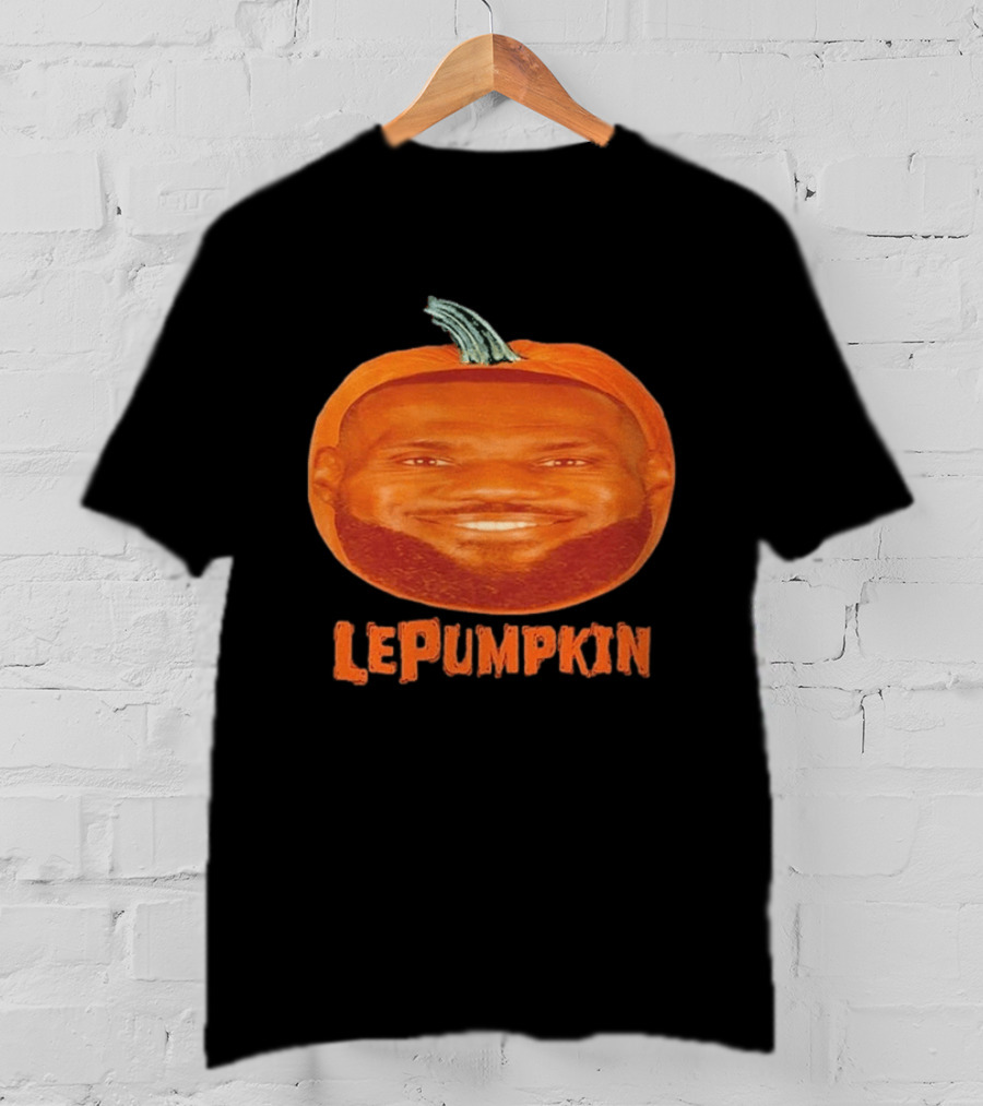 Lebron James Lepumpkin Pumpkin Happy Fall Halloween Basketball T-Shirt