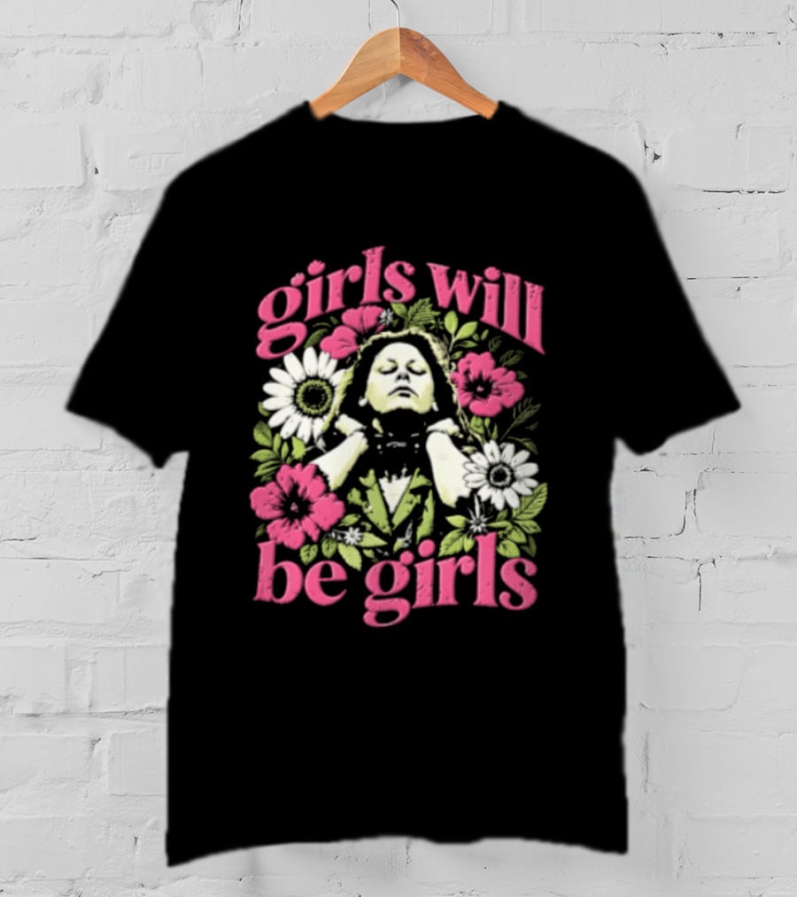 Girls Will Be Girls Linda Blair Floral Head Back T-Shirt