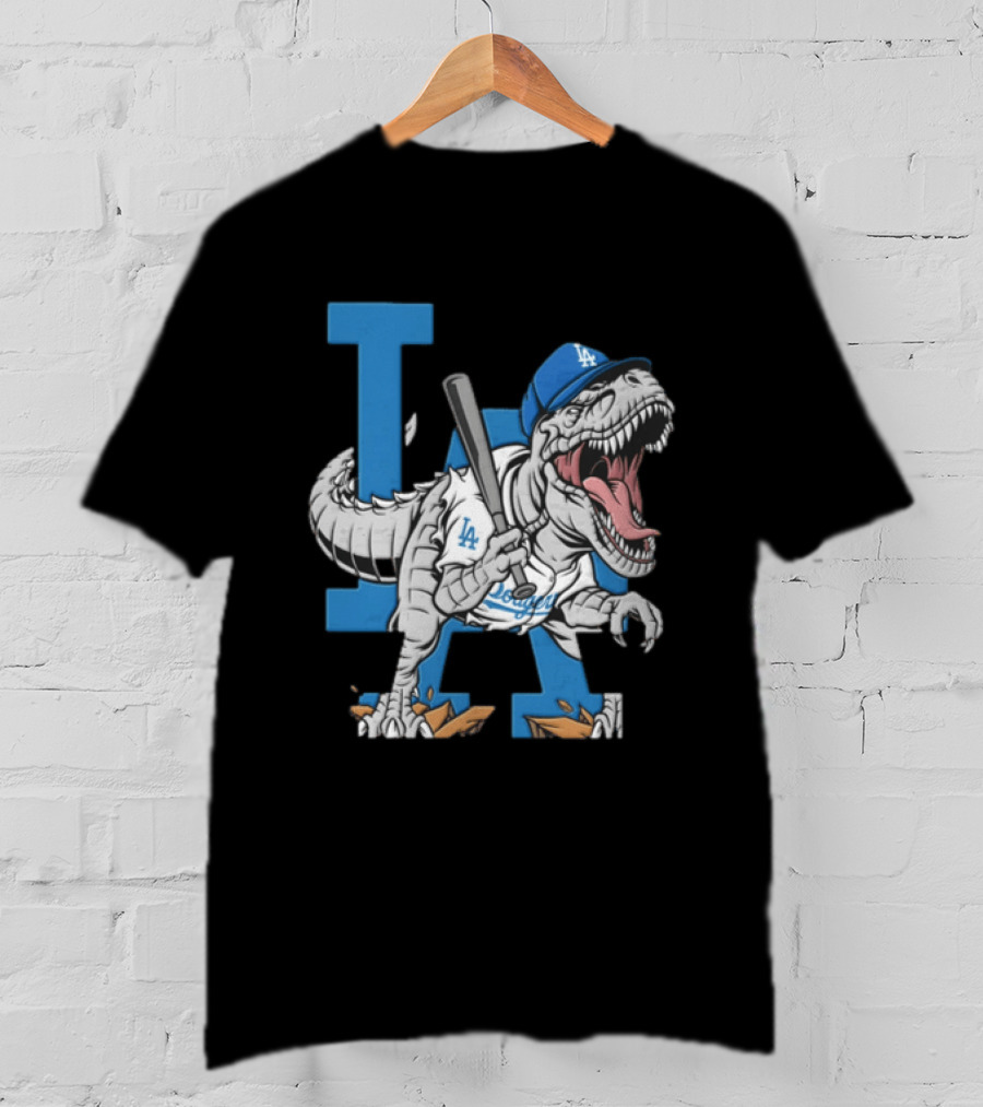 Los Angeles Dodgers Dinosaur Collaboration With LA Baseball Team T-Shirt