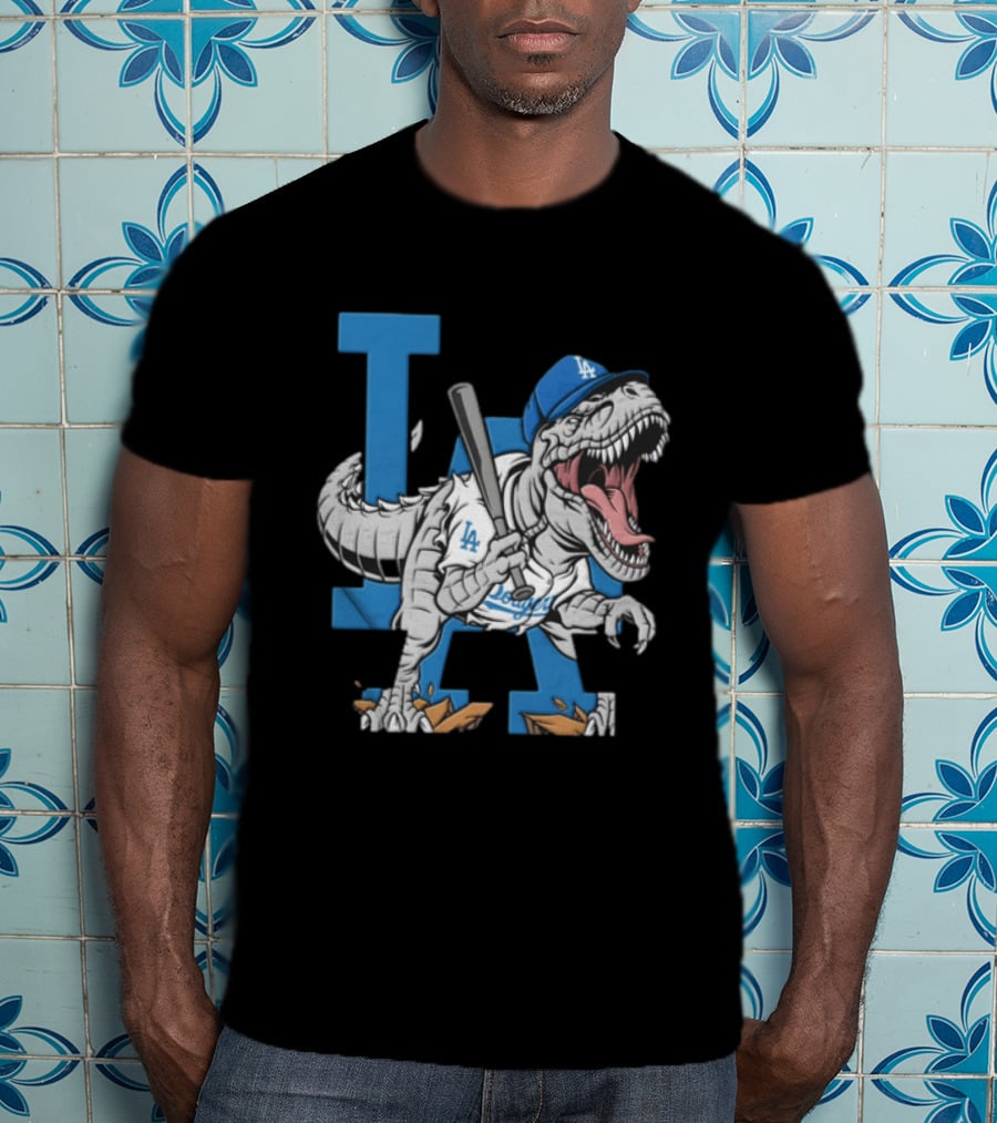 Los Angeles Dodgers Dinosaur Collaboration With LA Baseball Team T-Shirt