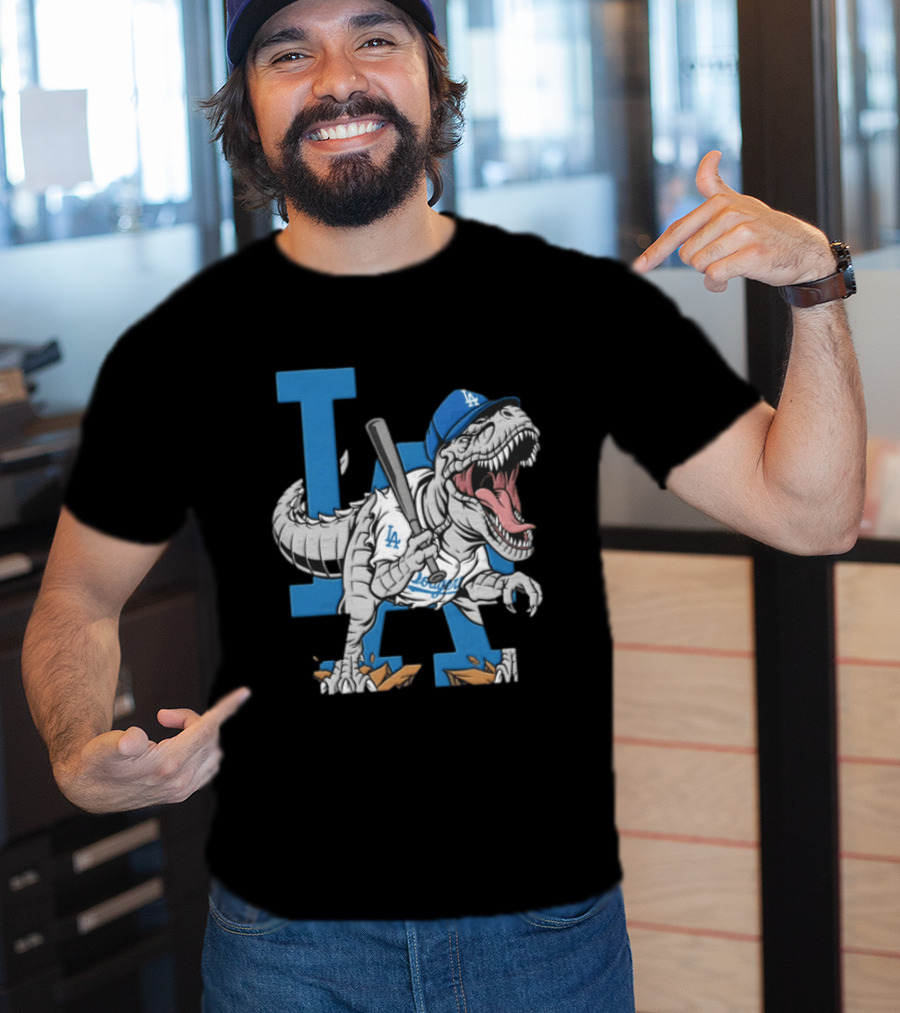 Los Angeles Dodgers Dinosaur Collaboration With LA Baseball Team T-Shirt