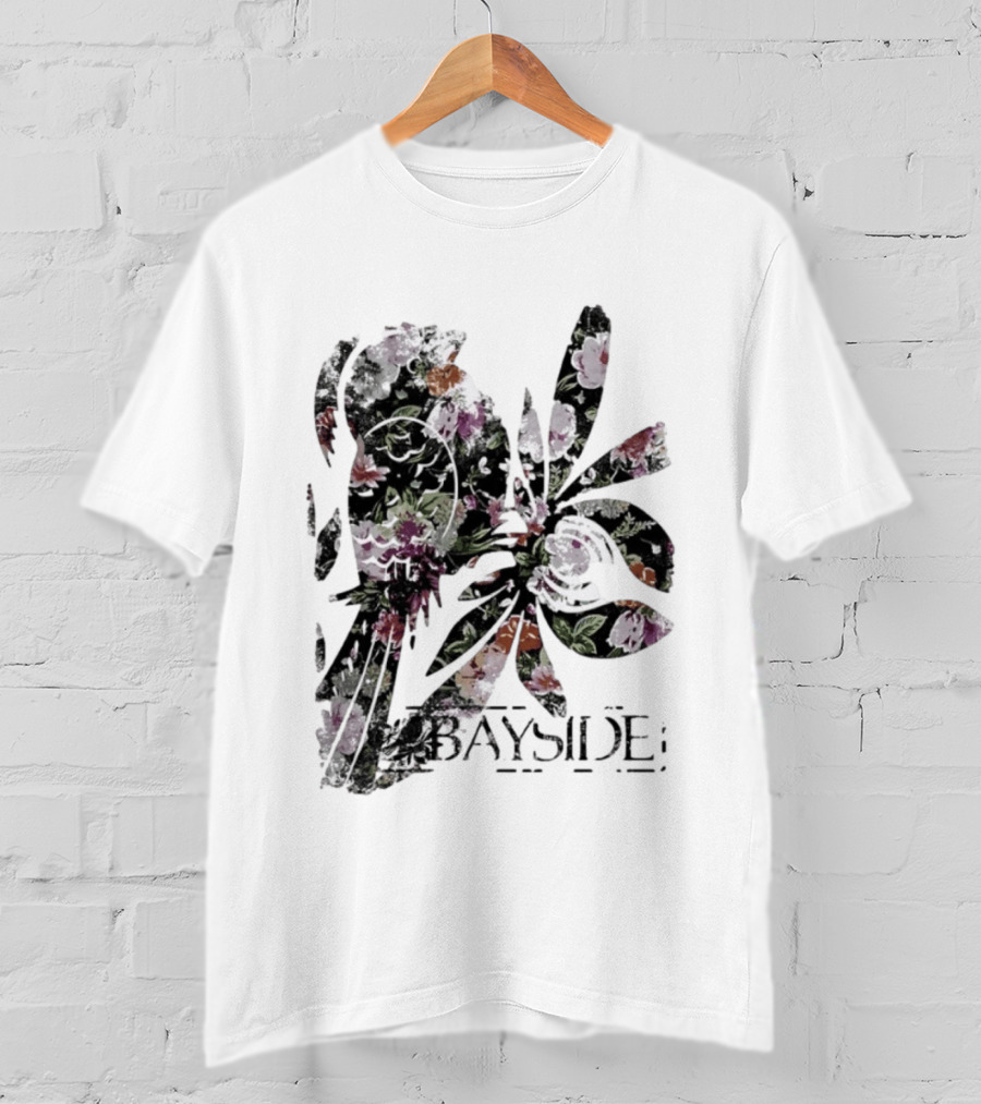Bayside Floral Bird Distressed Alternative Rock T-Shirt