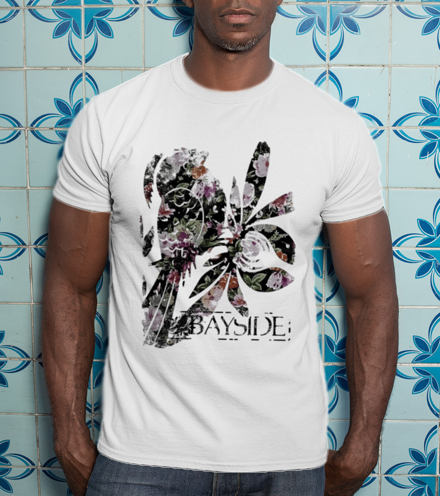 Bayside Floral Bird Distressed Alternative Rock T-Shirt