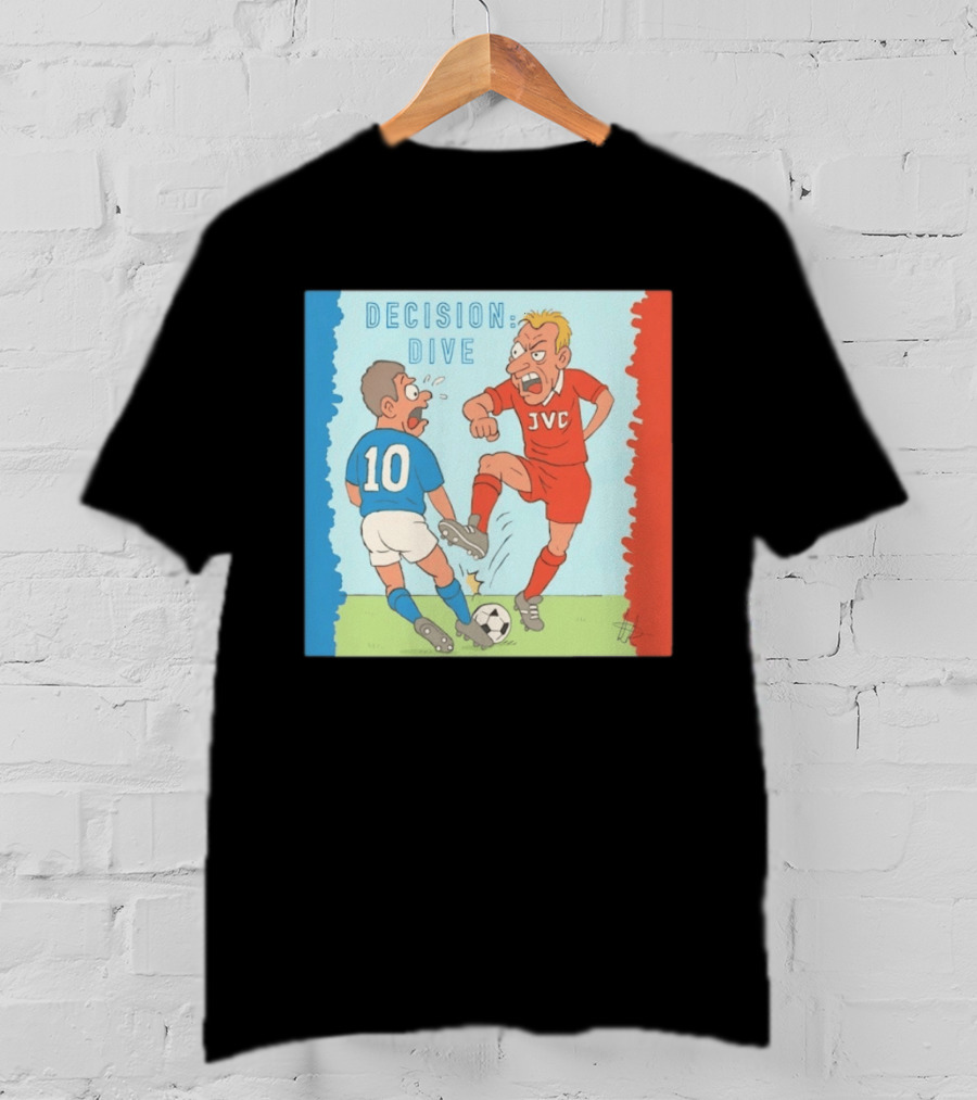 Decision Dive JVC Arsenal Football Cartoon Vintage Rivalry T-Shirt