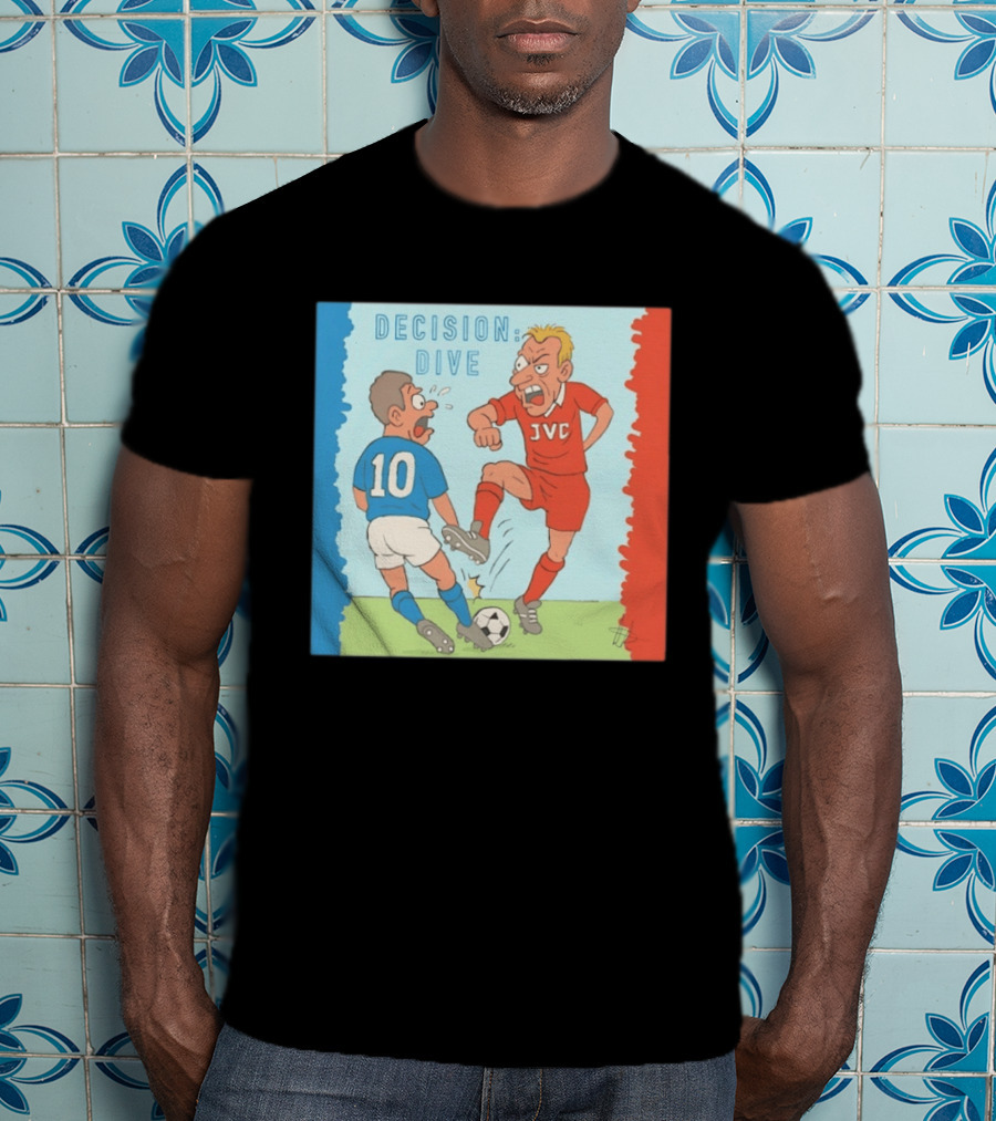 Decision Dive JVC Arsenal Football Cartoon Vintage Rivalry T-Shirt