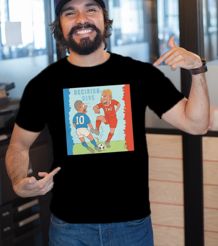 Decision Dive JVC Arsenal Football Cartoon Vintage Rivalry T-Shirt