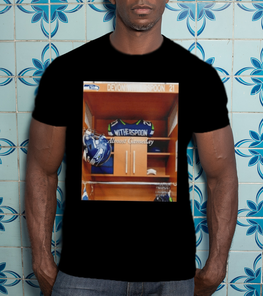Devon Witherspoon Seattle Seahawks 21 Almost Gameday Locker Room T-Shirt