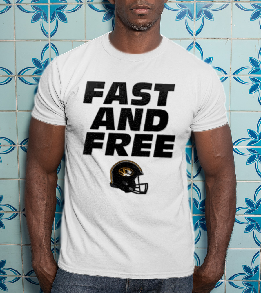 Missouri Tigers NCAA Football Fast And Free Helmet T-Shirt