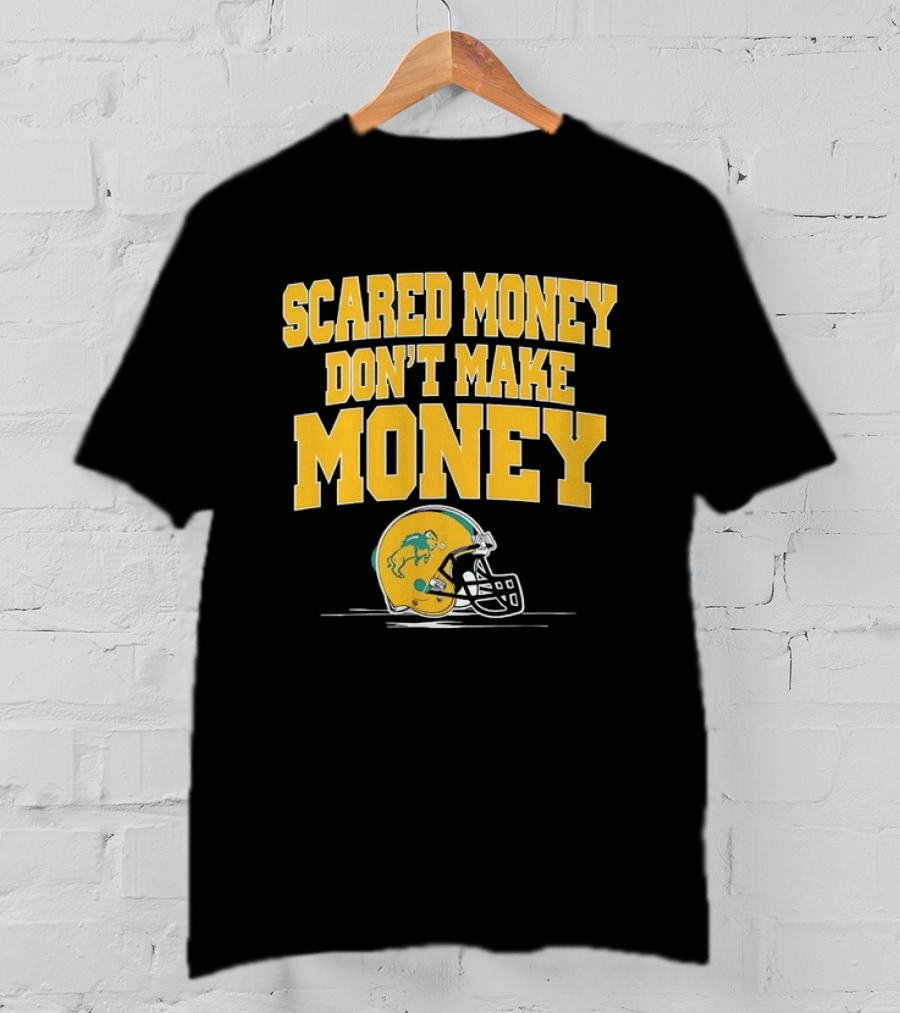 Scared Money Don't Make Money Buffalo Helmet Football T-Shirt