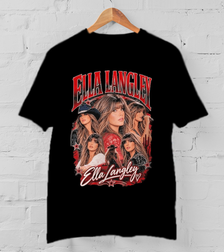 Ella Langley Country Music Star Collage T-Shirt