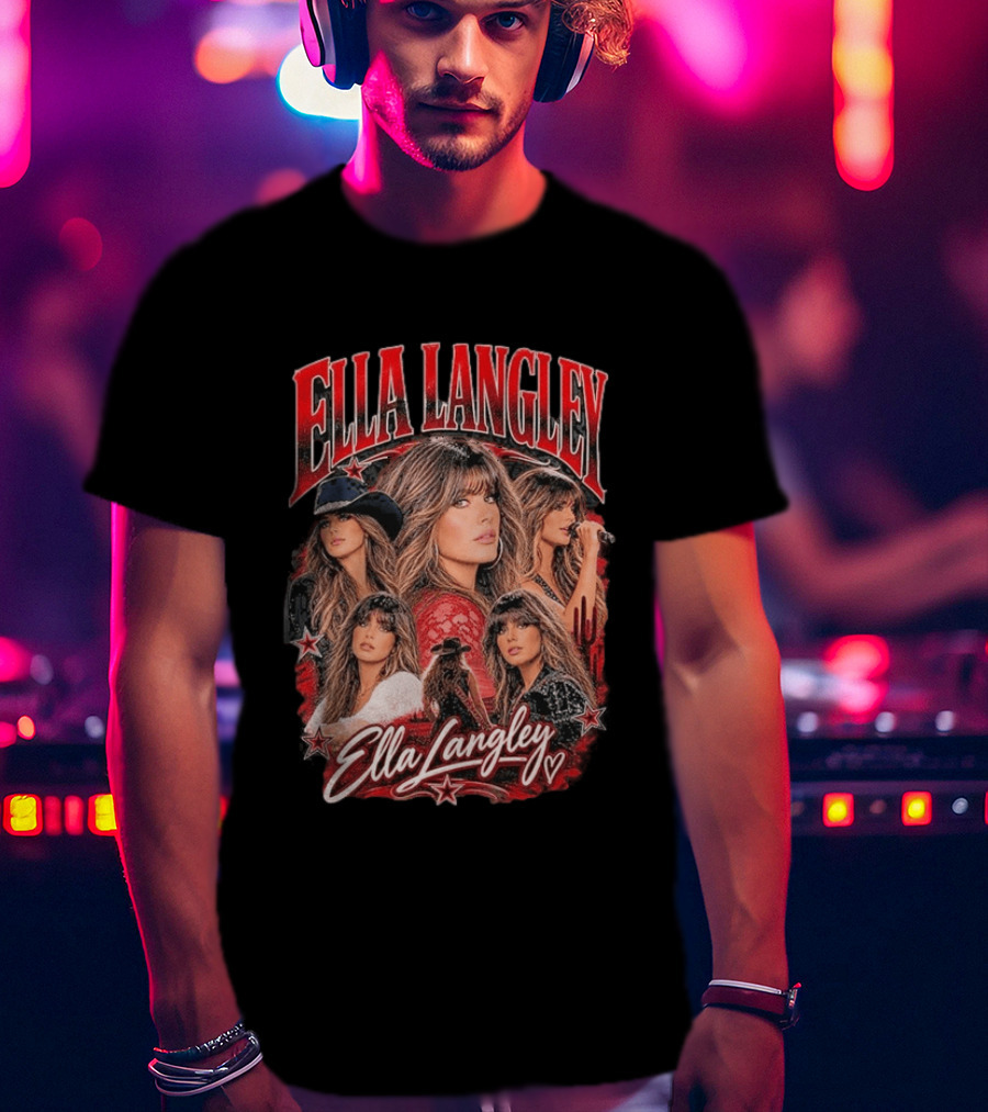Ella Langley Country Music Star Collage T-Shirt