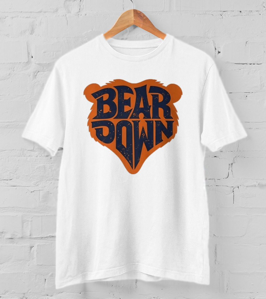 Chicago Bears Bear Down Distressed Vintage Sports Fan T-Shirt