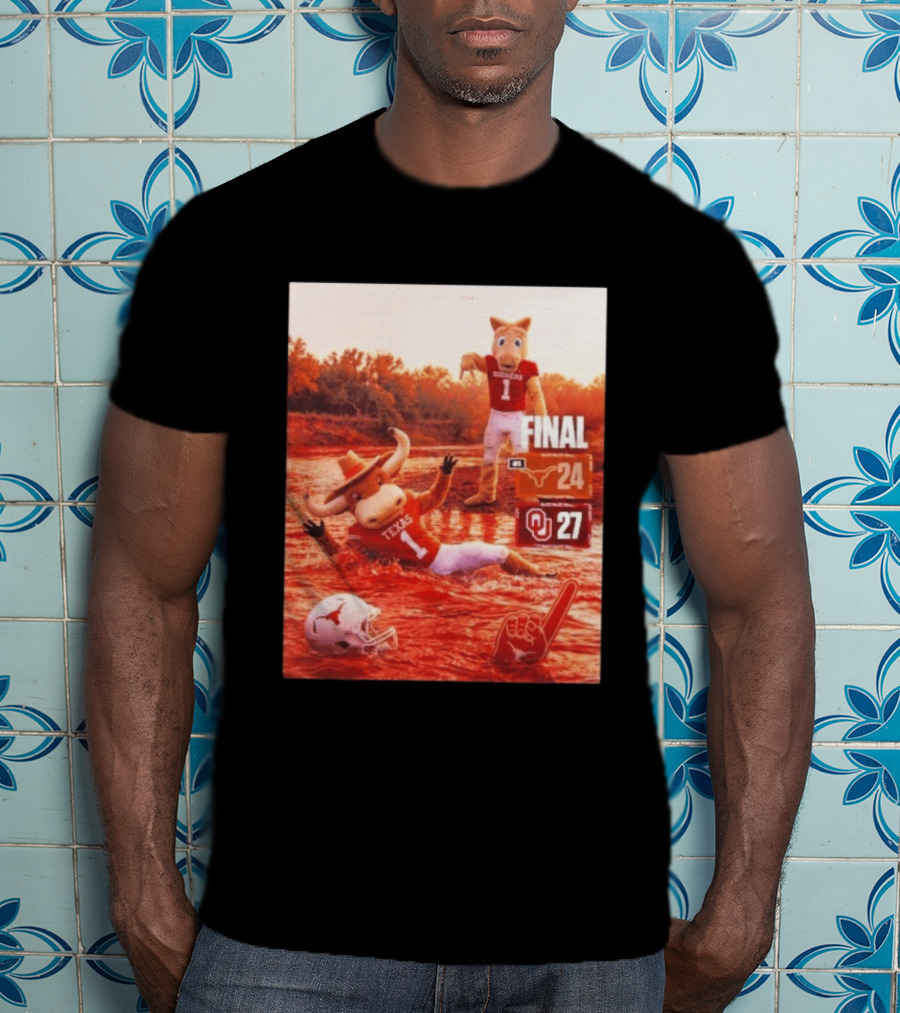 Texas Vs Oklahoma Final Score Longhorns 24 Sooners 27 T-Shirt
