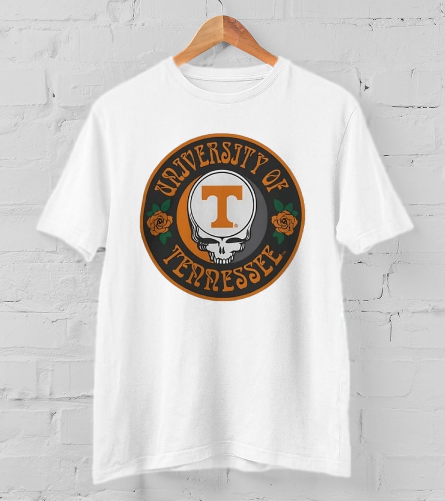 University Of Tennessee Grateful Dead Steal Your Face Skull Roses T-Shirt