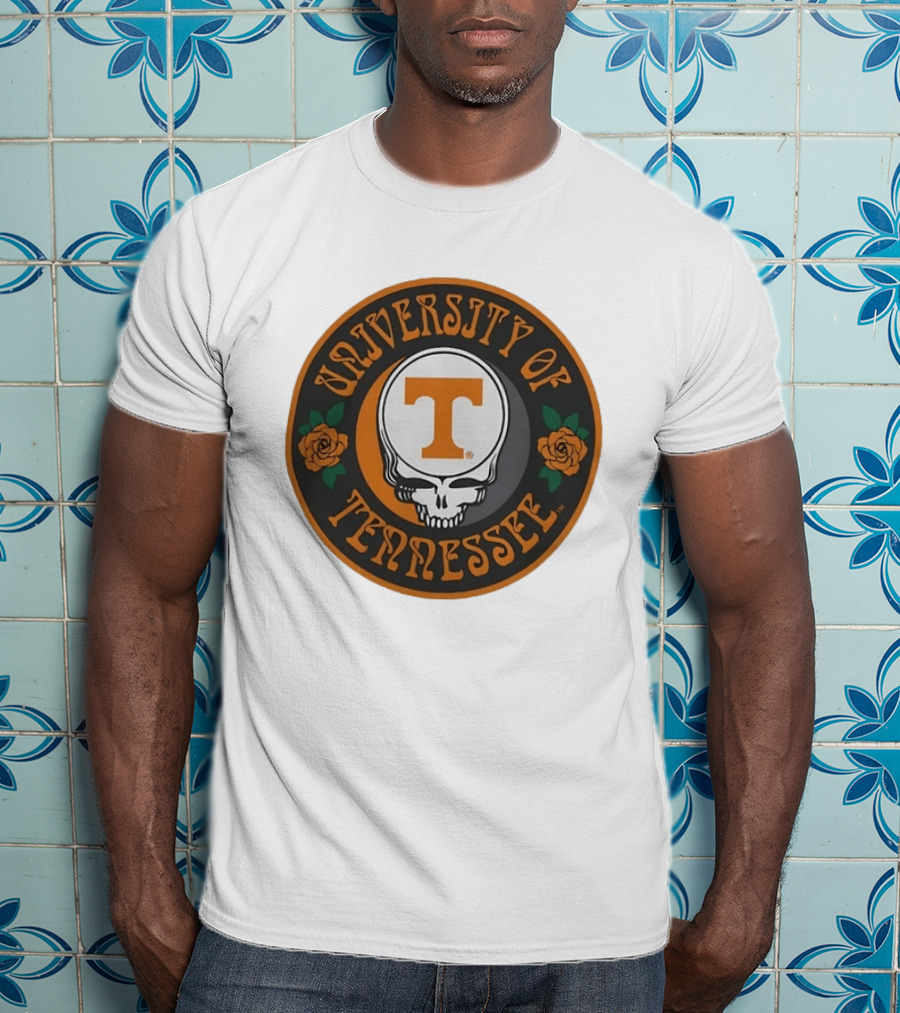 University Of Tennessee Grateful Dead Steal Your Face Skull Roses T-Shirt