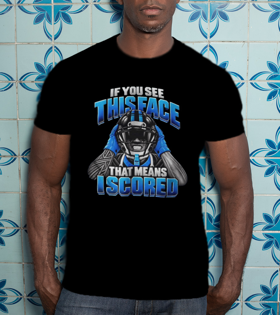 Xavier Legette Carolina Panthers This Face That Means I Scored T-Shirt