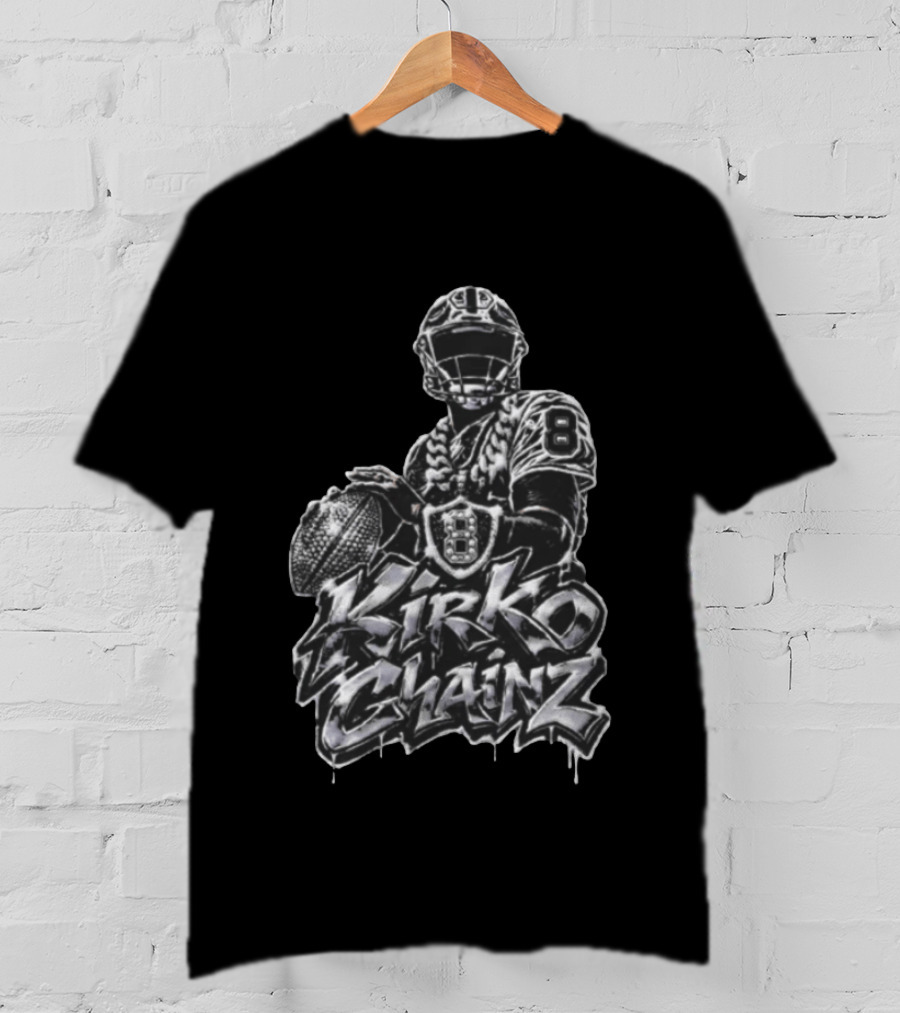 Kirko Chainz Kirk Cousins Number 8 Football Player Graffiti T-Shirt