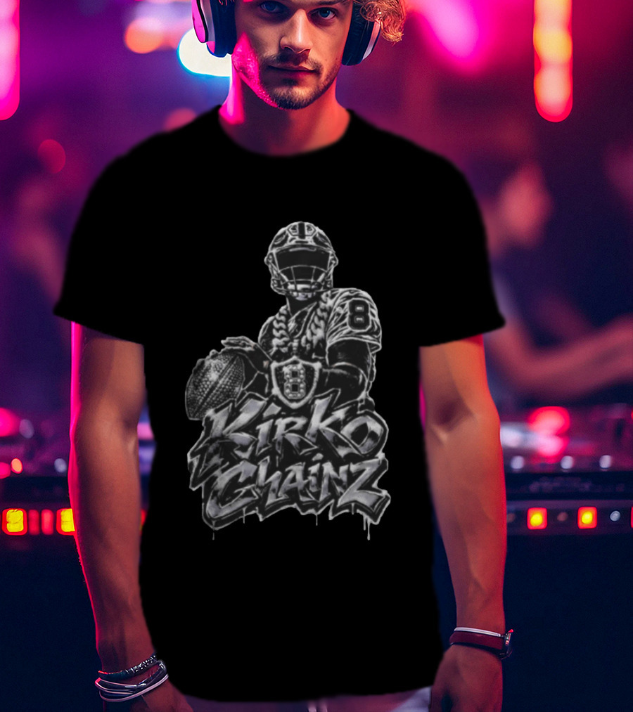 Kirko Chainz Kirk Cousins Number 8 Football Player Graffiti T-Shirt