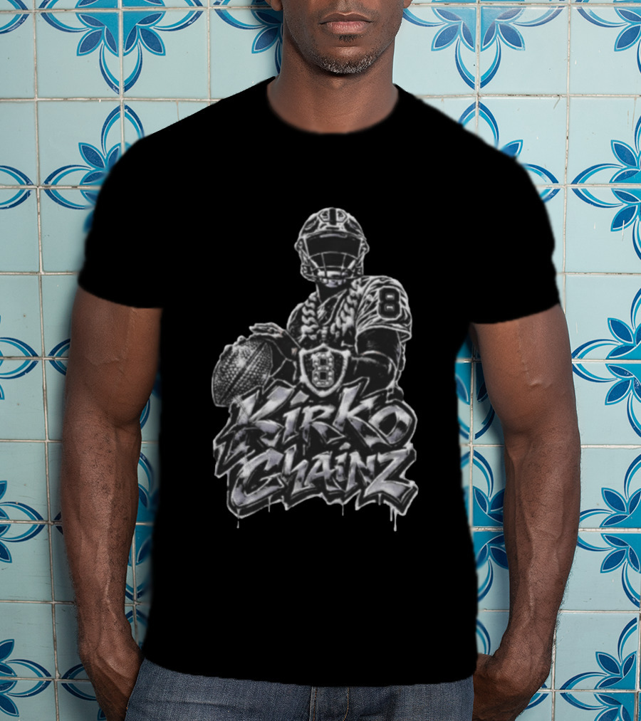 Kirko Chainz Kirk Cousins Number 8 Football Player Graffiti T-Shirt